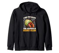 Kids Boys Girls I Did The Math Answer Pet Hermit Crab Lover Zip Hoodie