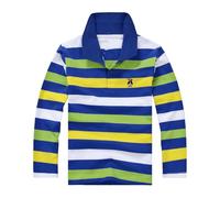 Kids Boys Girls Long Sleeve Casual Striped Shirt Button Closure Fashion Comfortable & Soft Fabric Boys 14 Brush Changing Sequin Top Boys Blue