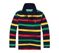 Kids Boys Girls Long Sleeve Casual Striped Shirt Button Closure Fashion Comfortable & Soft Fabric Boys 14 Brush Changing Sequin Top Boys Black