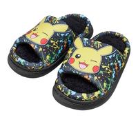 Kids Boys Girls Pokemon Milo Mule Slippers Officially Licensed Pikachu Design Warm Fleece Lined Slip On Indoor Slippers Footwear Children Shoes UK Size 10 to 3