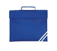 KIDS BOYS GIRLS SCHOOL BAGS CLASSIC BOOK BAG WITH HI VIZ REFLECTIVE STRAPS BRIEFCASE STYLE (Bright Royal)