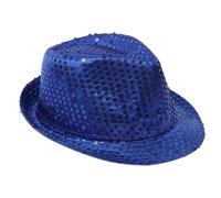 Kids Boys Girls Sequin Hat Shiny Jazz Dance Hat Stage Performance Caps Fancy Dress Up Carnival Costume Cap for Toddler (Sky Blue, One Size)