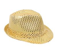 Kids Boys Girls Sequin Hat Shiny Jazz Dance Hat Stage Performance Caps Fancy Dress Up Carnival Costume Cap for Toddler (Gold, One Size)