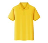 Kids Boys Girls Short Sleeve Shirt with Pocket Button Closure Comfortable & Soft Fabric 2 Shirt Yellow