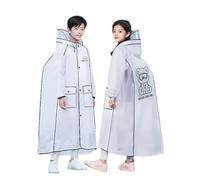 Kids Boys Girls Waterproof Raincoat Cute Cartoon Hooded Puddle Suit Waterproof Storm Protection Hooded Jumper Coat for School Playground Outdoor Walking