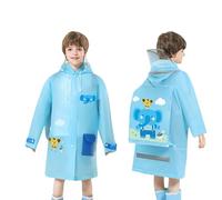 Kids Boys Girls Waterproof Raincoat Cute Cartoon Hooded Puddle Suit Waterproof Storm Protection Hooded Jumper Coat for School Playground Outdoor Walking