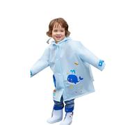 Kids Boys Girls Waterproof Raincoat Cute Cartoon Hooded Puddle Suit Waterproof Storm Protection Hooded Jumper Coat for School Playground Outdoor Walking