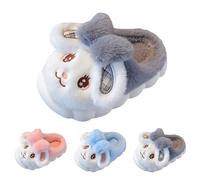 Kids Boys Girls Winter Slippers Children Memory Foam Slipper Cute Cartoon Animals Home House Shoes for Toddler Little Kid/Big Kid Size 9 A2_Rabbit_Grey