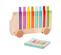 Kids Boys Girls Wooden Fine Motor Training Toy Educational Wooden Color Sorting Game Multi-functional for Home Classroom and Playroom