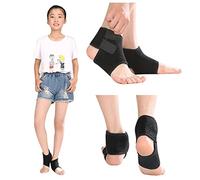 Kids Boys Girls Youth Ankle Bandage Elastic Ankle Support Brace Pad Wrap Compression Ankle Strap Sleeves Foot Stabilizer for Sprains Arthritis Ankle Guard Protector for Football Cycling Dancing