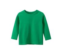 Kids Boys Long Sleeve T-Shirt Toddler Kids Girls Boys Long Sleeve Basic T Shirt Casual Tees Shirt Tops Solid Color (Green, 8-9 Years)