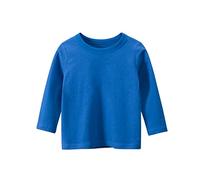 Kids Boys Long Sleeve T-Shirt Toddler Kids Girls Boys Long Sleeve Basic T Shirt Casual Tees Shirt Tops Solid Color (Blue, 2-3 Years)