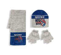 Kids Boys Marvel Spider-Man Hat Scarf and Gloves Winter Accessory Set