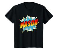 Kids Boys Mason Name Comic Book Superhero T-Shirt