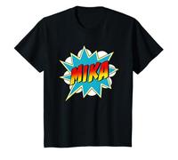Kids Boys Mika Name Comic Book Superhero T-Shirt