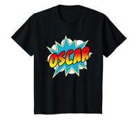 Kids Boys Oscar Name Comic Book Superhero T-Shirt