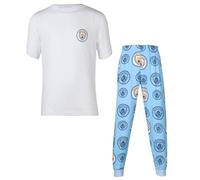 Kids Boys PJS Pyjama Set Manchester City Soft Cotton Short Sleeve Pyjamas Set 2 Piece - PJS 37084 Man City 9-10