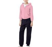 Kids Boys Plain Tracksuits Full Set Girls Sweat Suit Hoodies Plain Tracksuit Hoodie with Jogger Sweatshirt & Sweatpants Sports Activewear Outfit Set School Season Hoodies Sets (Pink, 12-18 Months)