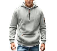 Kids Boys Quarter-Zip Oversized-Fit Hoodies Sweatshirts Pullover Cargo Hoodie Teen Boys Tactical Sweatshirt Pullover Vintage Workout Running Active Hoodies with Pockets Toddler (Grey, 6-7 Years)