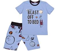 Kids Boys Rocket Spaceship Blast Off Pyjamas Children PJs Sleepwear Set Age 5-13