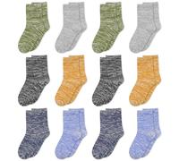 Kids Boys Socks 12 Pairs Cotton Trainer Striped Toddler Socks 3-5 Years