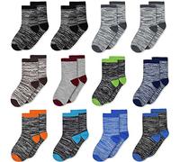 Kids Boys Socks 12 Pairs Cotton Walking Striped Toddler Socks 7-10 Years