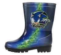 Kids Boys Sonic Rubber Wellies Officially Licensed The Hedgehog Rain Boot Anti-Skid Rubber Top Speed Welly Lightweight - Wellies 27812 Sonic 1 UK