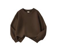 Kids Boys Sweatshirt Girls Unisex Jumper Print Fleece Regular Fit Activewear Outdoor for Size 1-7 Years Old Coffee