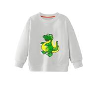 Kids Boys Sweatshirt Jumper T-Shirt Breathable, Lightweight Sweater Jumber Full Sleeve Regular Fit Activewear School Uniform Ages 3-16 Years White