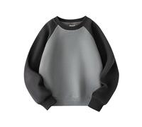 Kids Boys Sweatshirt Toddler Pullover Jumper Breathable, Lightweight Cute Long Sleeve Tops New Casual Fashion School Uniform Clothes Age 1-7 Years Dark Gray