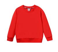 Kids Boys Sweatshirt Toddler Pullover Jumper Breathable, Lightweight Sweater Jumber Full Sleeve New Casual Fashion Clothes Size Age 5-13 Years Red