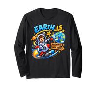 Kids Boys T-Shirts Space 'Earth is Somewhere Over There' Long Sleeve T-Shirt