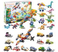 Kids Boys Toys Advent Calendar 2025 Building Blocks Advent Calendar 2025, 24 Days Christmas Countdown Calendar Blocks Set Dinosaurs Cars, Xmas Blocks Advent Calendar Gifts for Kids Boys 5-13 Year Old