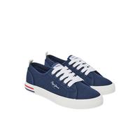 Kids Brady Basic Trainers in Canvas Navy Blue