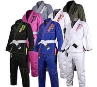 Kids Brazilian Jiu Jitsu Gi Children BJJ Gi Kimonos Lightweight Free White Belt!, Military Green, K0