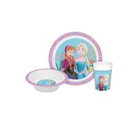 Kids Breakfast Set - Disney Frozen - Plate, Bowl, Cup - Blue