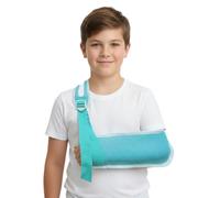 Kids Broken Arm Sling, Cushioned Shoulder Pad for Injury Support | Breathable mesh Adjustable Fits both left and right arms Thumb loop for extra stability Suitable for post-surgery recovery(L)