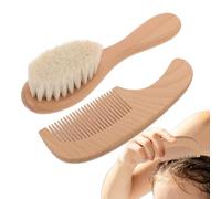 Kids Brush and Comb Set Natural Soft Bristles Grooming