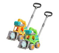 Kids Bubble Bulldozer - Interactive Push Walker Blower, Continuous Foam Output Toy, Early Learning Bubble Playset | Engaging Backyard Entertainment for Enhancing Coordination Creative Play