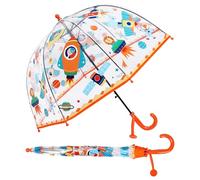 Kids Bubble Umbrella-Clear Dome Umbrella with Safety Opening-Lightweight Stick Umbrella for Girls Boys Children,Animal Rockets