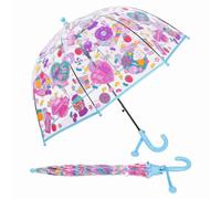 Kids Bubble Umbrella-Clear Dome Umbrella with Safety Opening-Lightweight Stick Umbrella for Girls,Candy