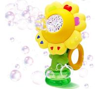 Kids Bubbles Machine, Dancing Flower Bubble Mania with Rechargeable Battery, Light Up Bubbles Blower, Automatic Bubble Maker Toy for 3-8 Year Old Boy Girl, Present Outdoor Garden Wedding Party Favor