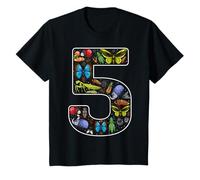 Kids Bug 5th Birthday Insect Five Years Old Kids Birthday Party T-Shirt