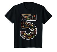 Kids Bug 5th Birthday Insect Five Years Old Kids Birthday T-Shirt