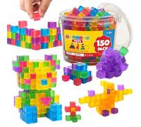 Kids Building Blocks - Jelly Squeeze Stackable Sensory Games - 120-Piece Kids Sensory Play Building Blocks - for Boys Girls Home School Preschool Classroom Homeschool Daycare Birthday Party
