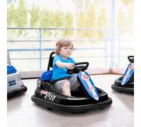 HOMCOM Kids Bumper Car 360° Rotation 6V 2 Speeds for 18-48 Months Black
