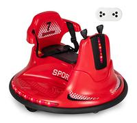 Kids Bumper Car, Battery Powered Ride On Bumping Car w/Dual Joysticks, Flashing LED Light & 360 Degree Spin, Electric Vehicle Ride on Toys w/Remote Control, Gift for Boys Girls (Red)