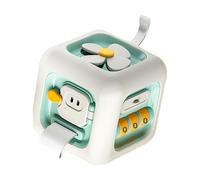 Kids Busy Activity Cube,Fine Motor Skills Educational Travel Game - Busy Activity Board Cube,for Children Boys Girls Birthday Holiday Festive Airplane