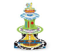 Kids Cake Stand, Cartoon Toy Theme, Toy Party Decoration Supplies, Cartoon Story Birthday Cake Stand, Dessert Cupcake Decoration Table, Boys Girls Birthday Decoration