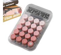Kids Calculator Transparent Shell, Large 8-Digit LCD, Solar Powered | with Mechanical Buttons for School Math Learning Classroom Homework Elementary Students Travel Back To School Basic